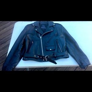 Vintage Black Leather Jacket Wilson’s Size L